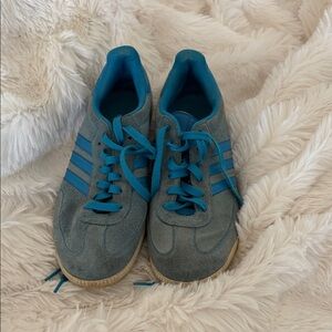 Adidas Teal and Gray Sneakers